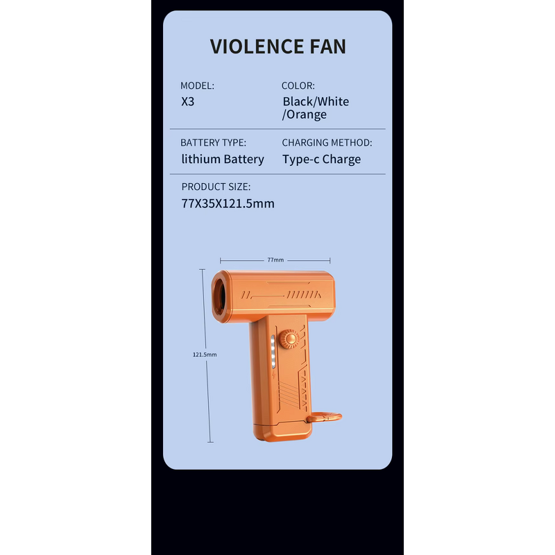 Jet Fan Manufacturer - X3Turbo 130000RPM Handheld Air Duster for Cleaning