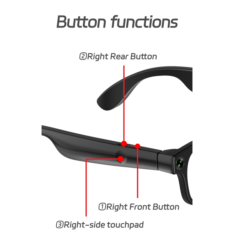 Smart Glasses Manufacturer - 5MP Camera Blue Light Blocking AI Glasses
