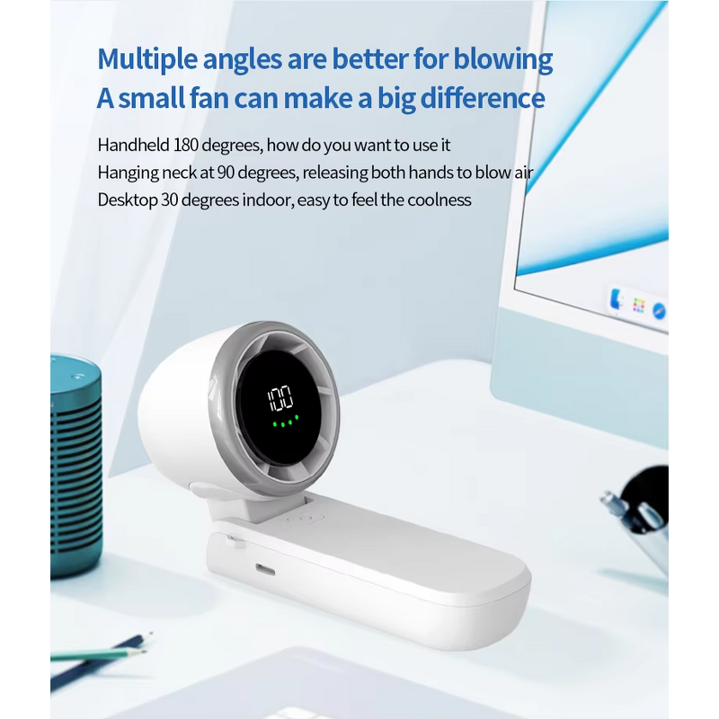 Handheld Fan Factory - 5000mAh Portable Rechargeable Turbo Fan with Type-C