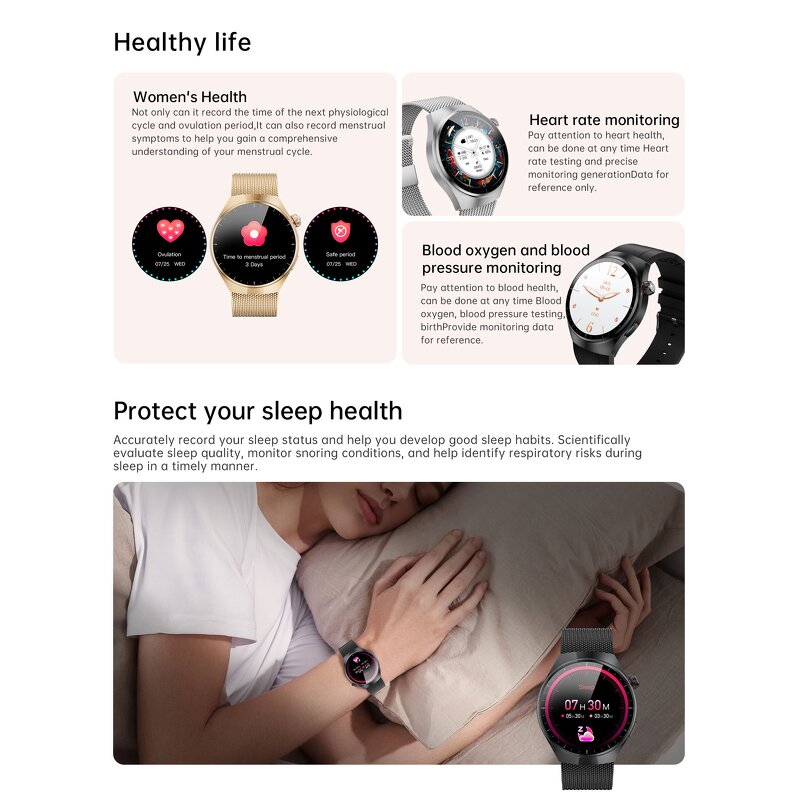 Fitness Smart Watch Factory - 235mA BT Calling Fashion Watch for Woman