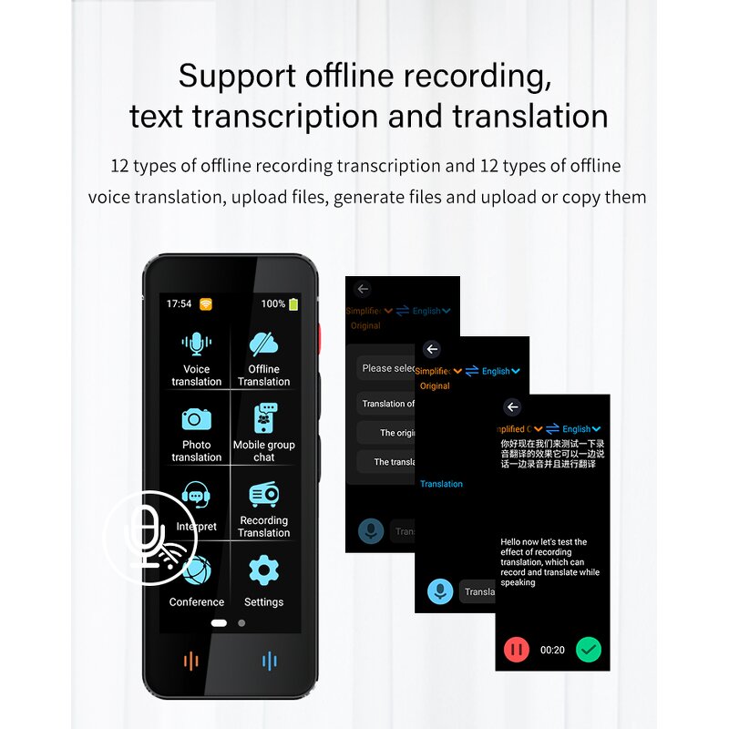 Language Translator Factory - F12 138 Language Real-Time Two-Way AI Device