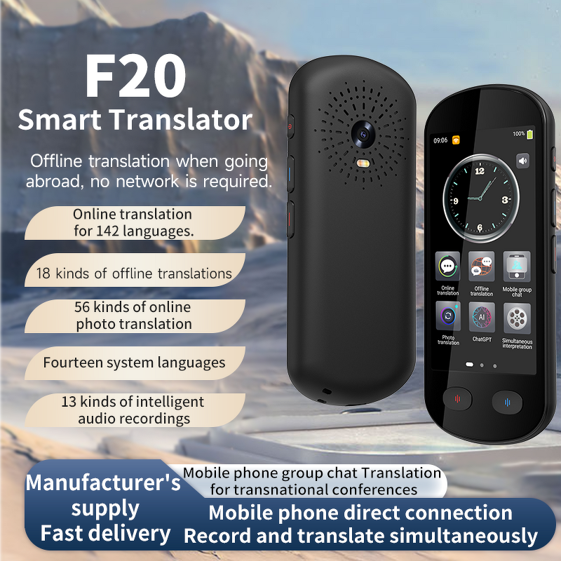 Language Translator Factory - F20 No WiFi Needed Two-Way Smart Translator