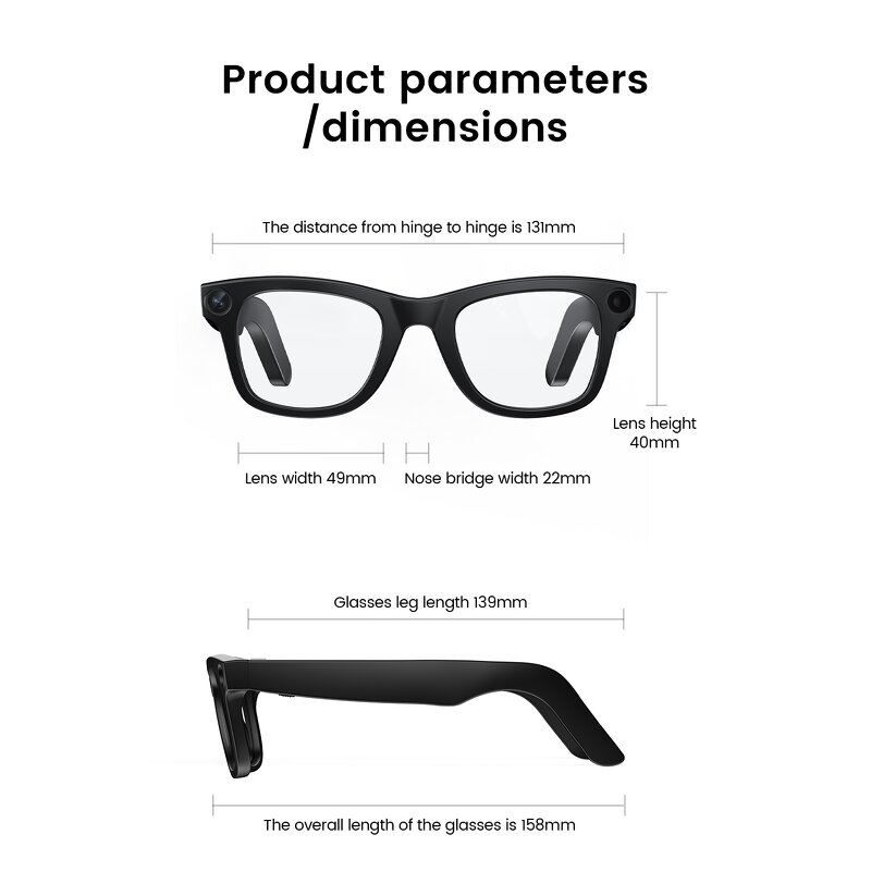 Smart Glasses Factory - E02 800W Camera WiFi ChatGPT Outdoor AI Glasses