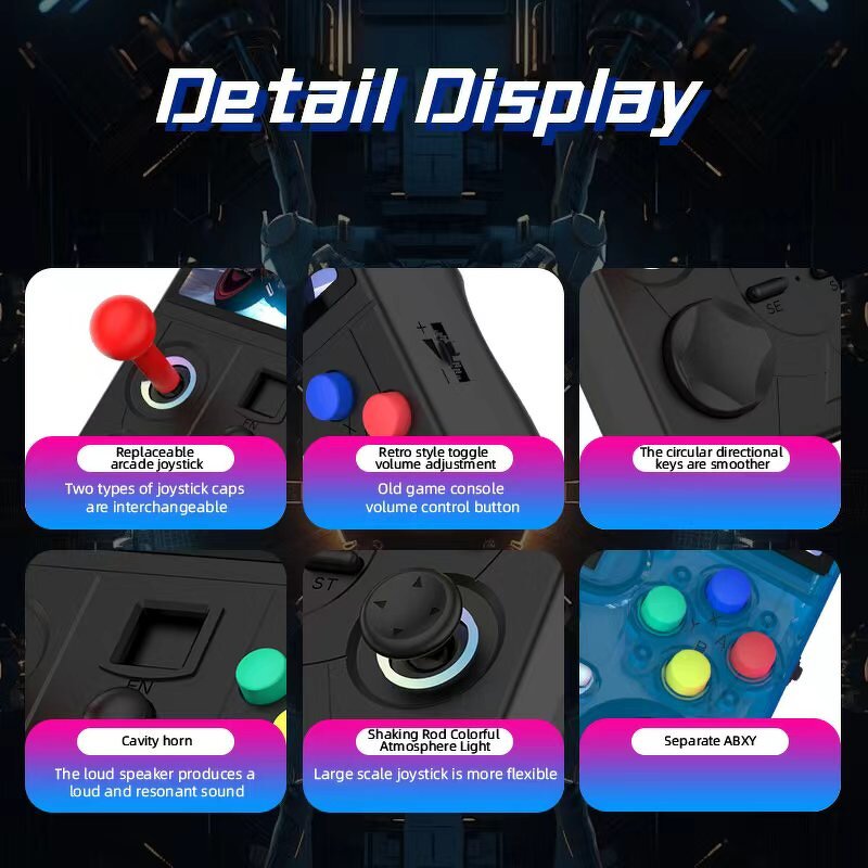 Handheld Game Console Manufacturer - DC40V 4.0 Inch IPS RGB Light Gamepad