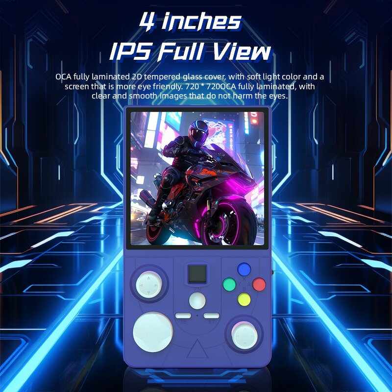 Handheld Game Console Manufacturer - DC40V 4.0 Inch IPS RGB Light Gamepad