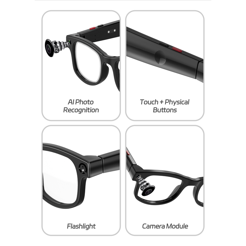 Smart Glasses Manufacturer - 5MP Camera Blue Light Blocking AI Glasses