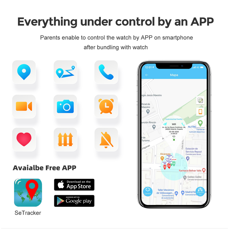 Kids Smart Watch Factory - LT52E 4G GPS Camera SIM Card Slot 950mAh