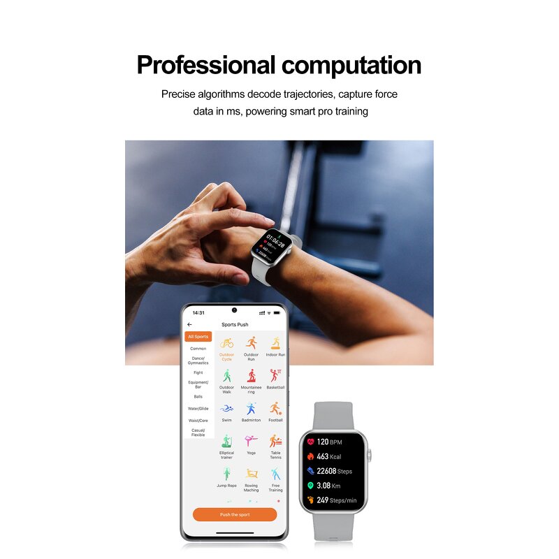 Smart Watch Factory - HW92 Square Screen IP68 Waterproof Answer Call