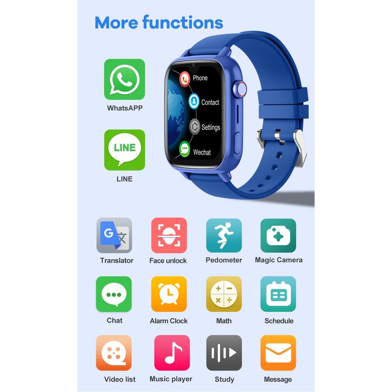 Kids Smart Watch Factory - D41 4G Two Way Video Call GPS WhatsApp