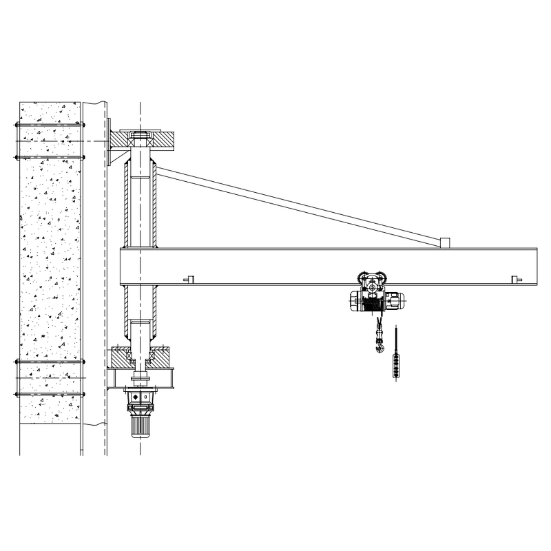 Wall Bracket Jib Crane Manufacturer - 180-270 Degree 500-2000kg