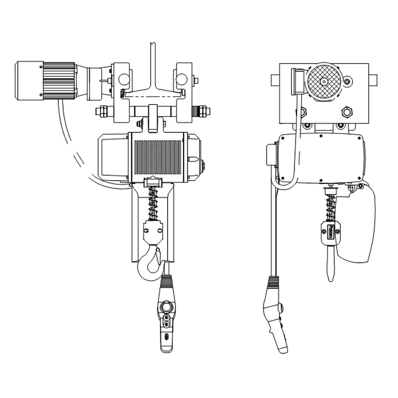 Electric Chain Hoist Factory - 1 Ton Crane Hoist Swing Stage Hook