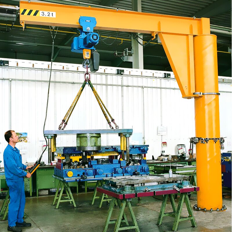 Pillar Jib Crane Factory - 2-16 Ton Manual Slewing Foldable Arm