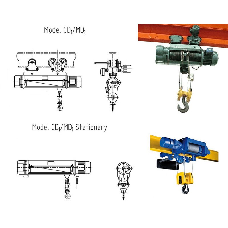 Wire Rope Hoist Manufacturer - 1-16t CD MD Type Electric Hoist