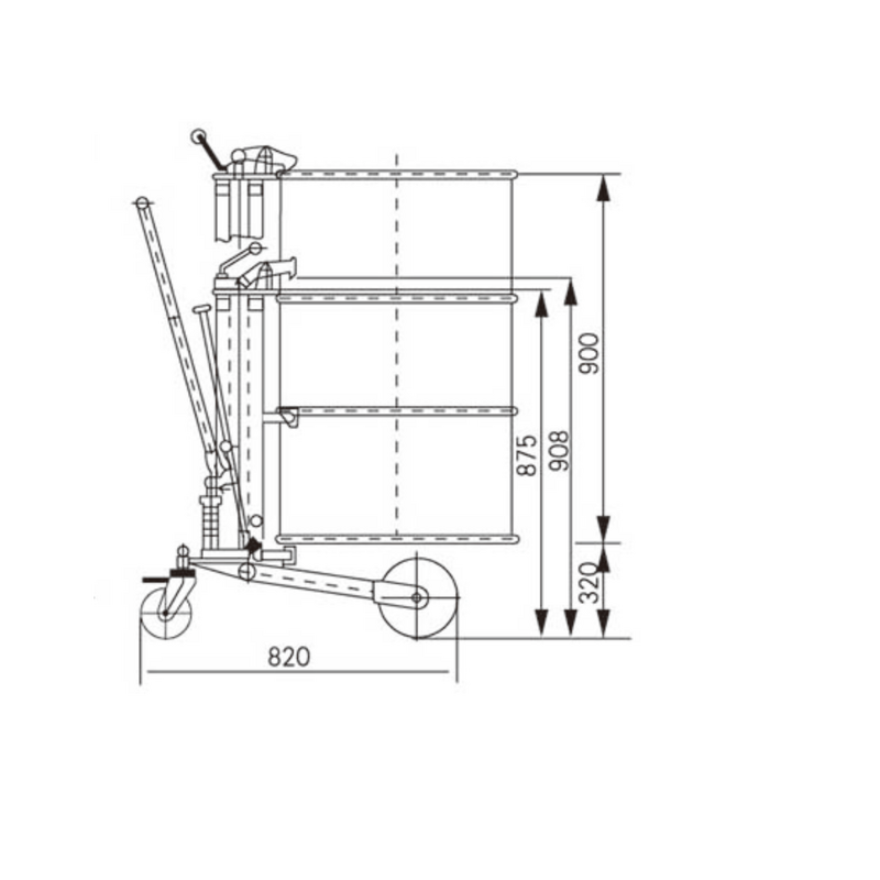 Portable Drum Truck Manufacturer - 250kg Hydraulic Hand Drum Truck