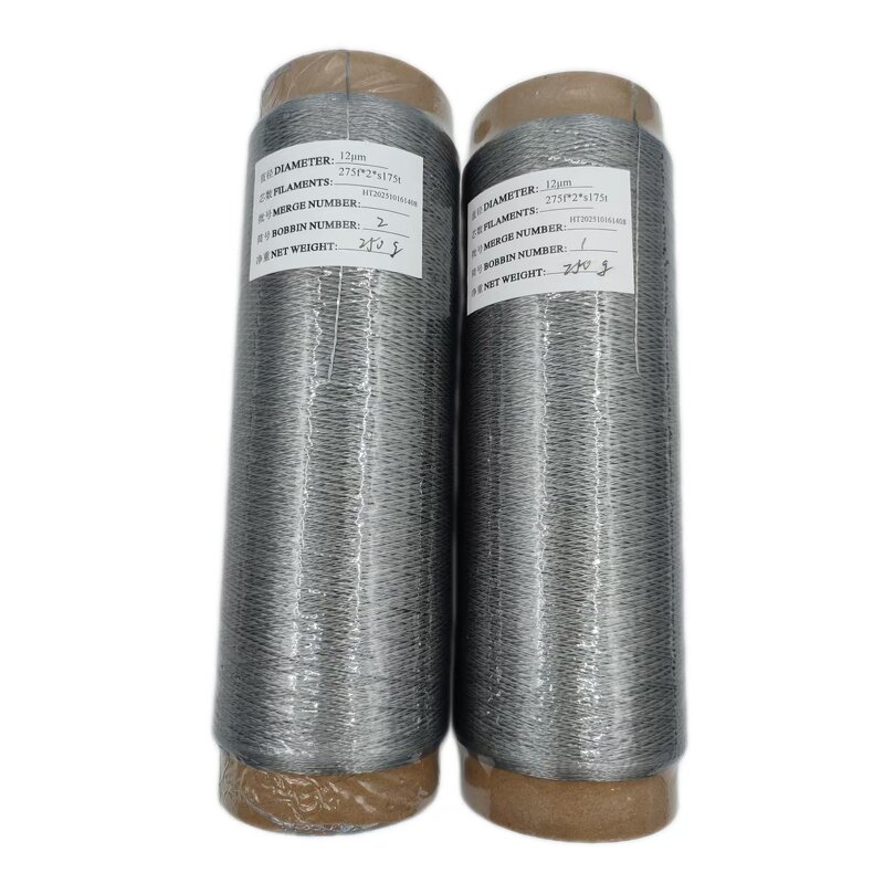 Conductive Spun Yarn Supplier - 316L Stainless Steel Fiber for Sewing