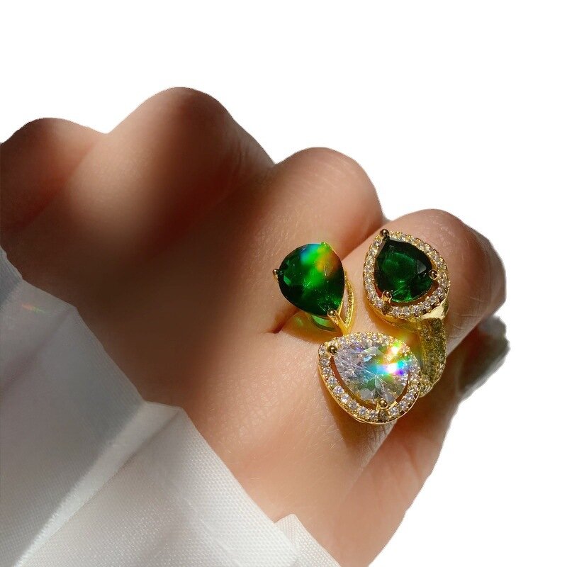 Zircon Ring Manufacturer - Wholesale OEM Gold Plated Colored Hip Hop Skull Ring