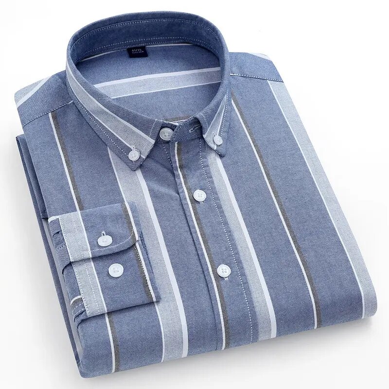 Men's Shirt Manufacturer - OEM/ODM Oxford Cotton Slim-Fit Anti-Wrinkle Business Shirt