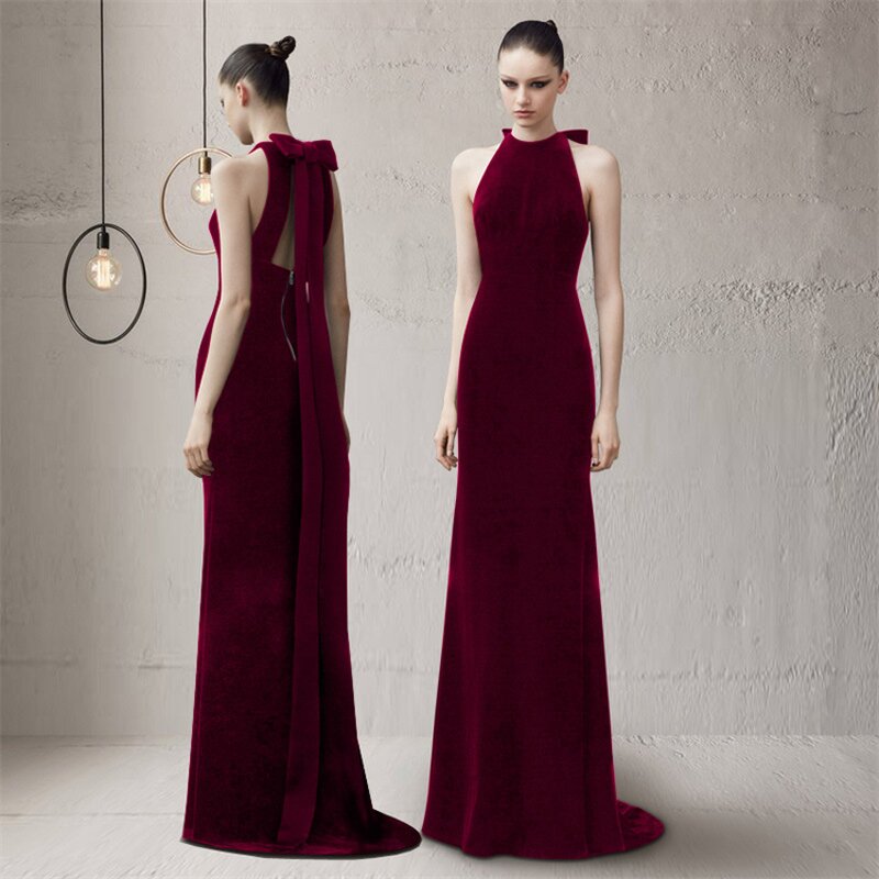 Evening Dress Manufacturer - OEM/ODM Sexy Plunging Neckline Long Party Dress