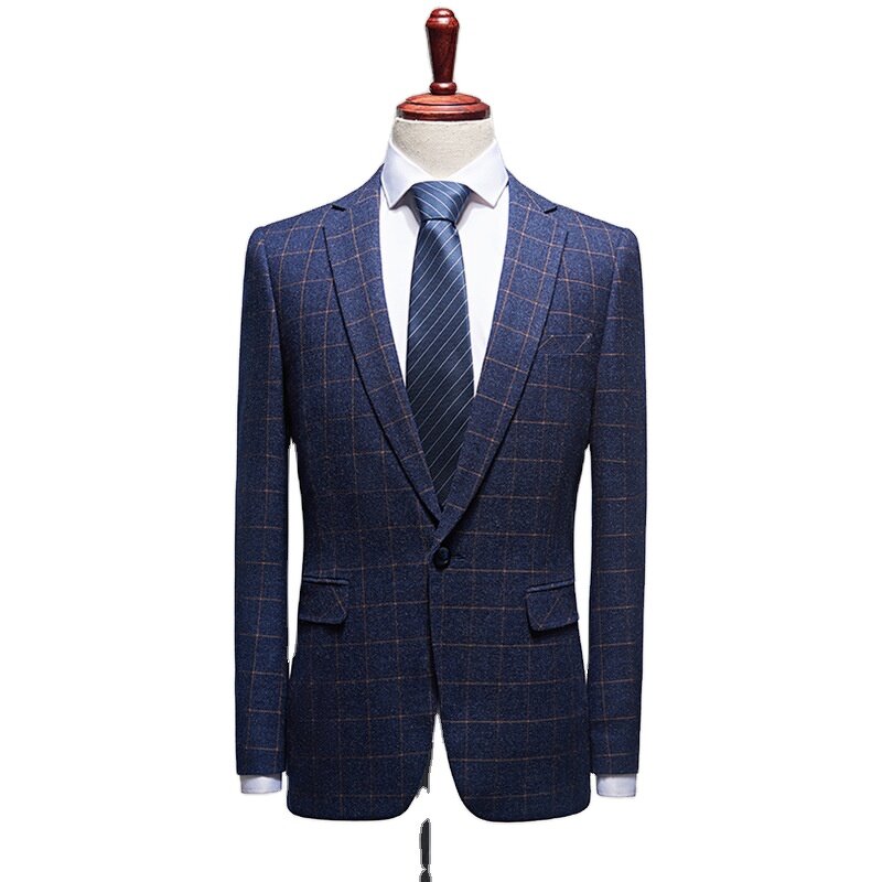 Men's Suit Manufacturer - OEM/ODM Vintage Red Plaid Wedding Groom Performance Suit