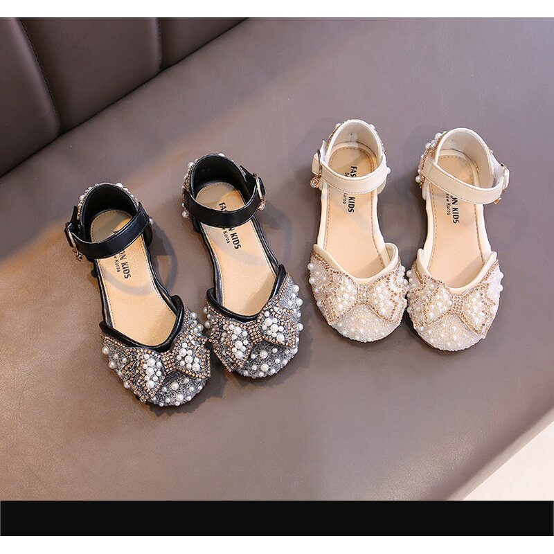 Girls Princess Shoes Manufacturer - OEM/ODM High Quality Pearl Rhinestone Party Shoes