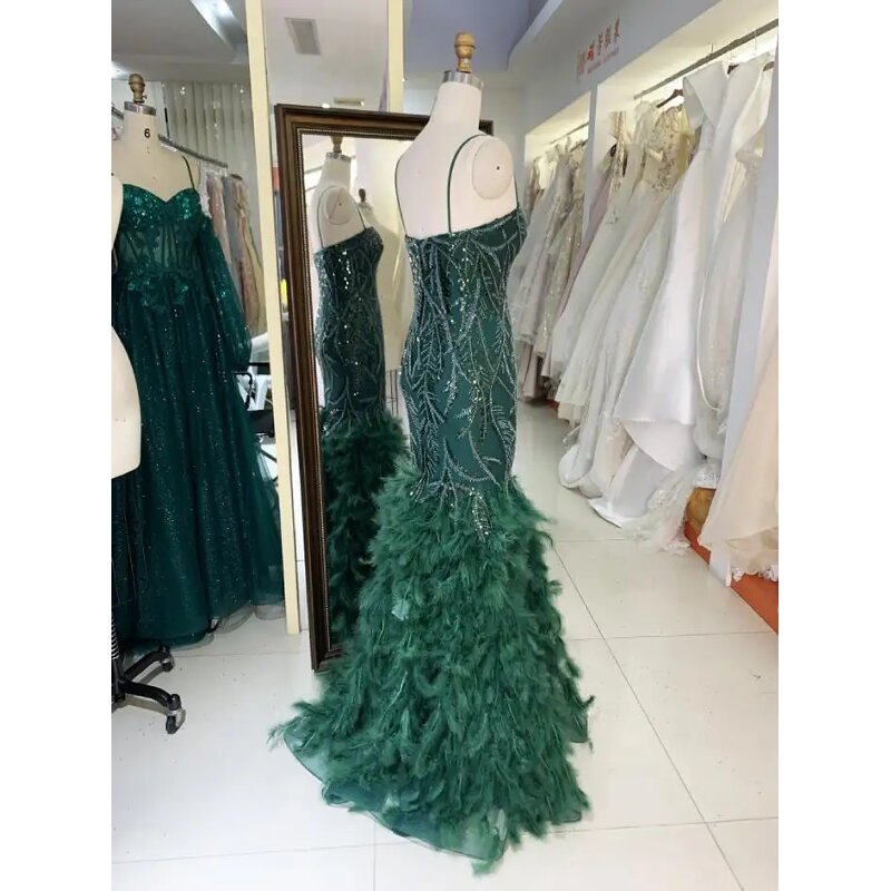 Evening Dress Manufacturer - OEM/ODM Sparkly Beading High Slit Mermaid Dress