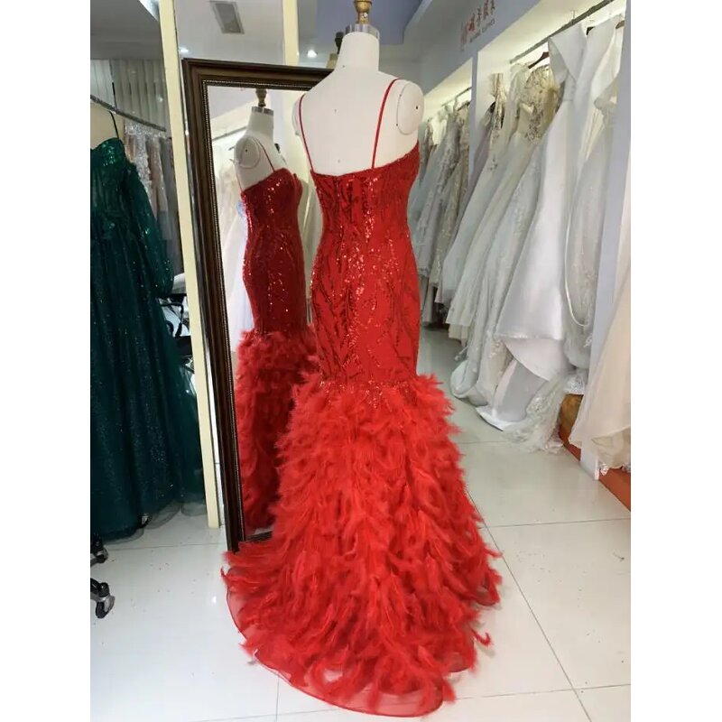 Evening Dress Manufacturer - OEM/ODM Sparkly Beading High Slit Mermaid Dress