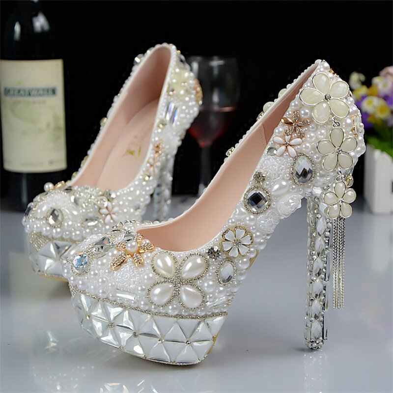 Wedding Shoes Manufacturer - OEM/ODM Open Toe High Thin Heel Diamond Crystal Sandals