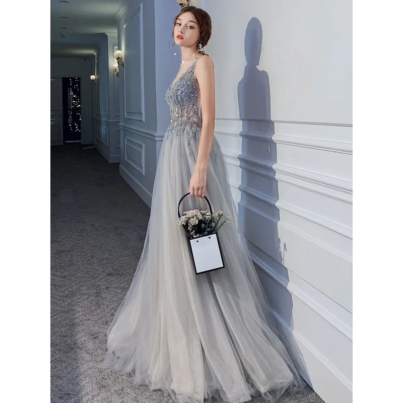 Evening Dress Manufacturer - OEM/ODM Sleeveless Halter Gold Sequin Mermaid Dress