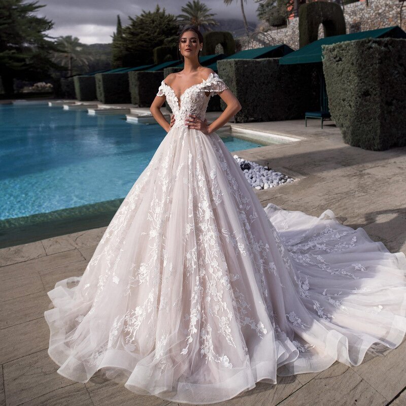 Modest Wedding Dress Manufacturer - OEM/ODM Luxury Tassel Floral Wedding Gown