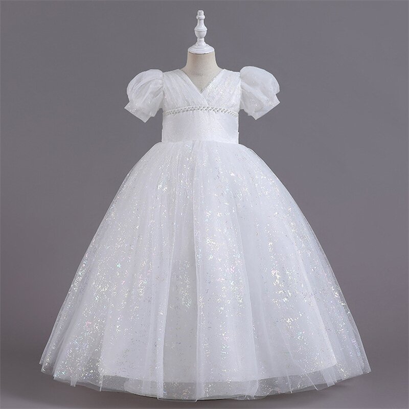 Children's Puffy Dress Manufacturer - OEM Custom Bubble Sleeve Wedding Skirt
