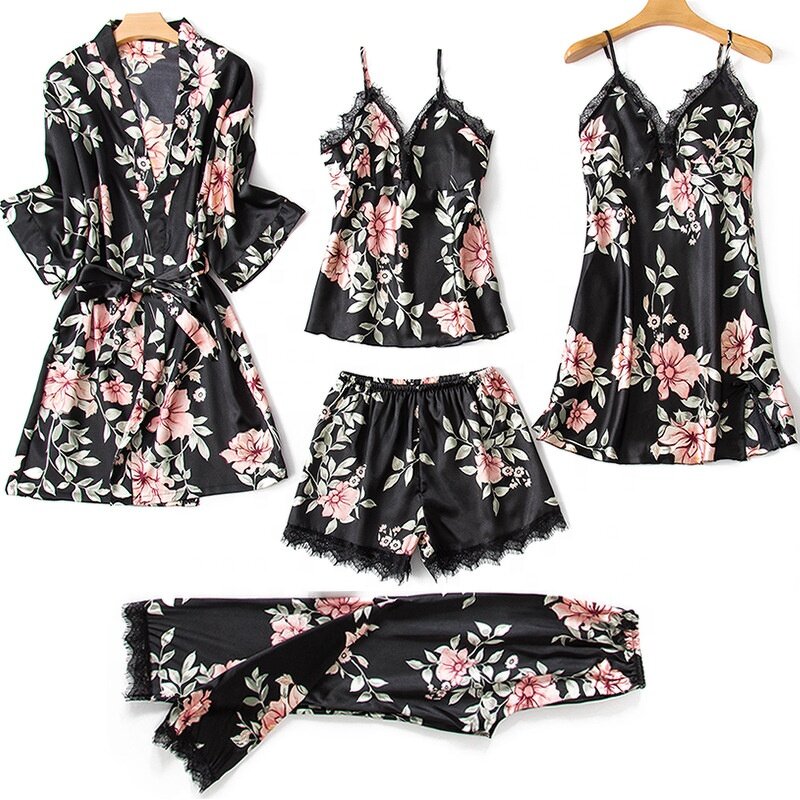 Women's Pajamas Set Manufacturer - OEM/ODM Sexy Hollow Silk Robe Two-Piece Set
