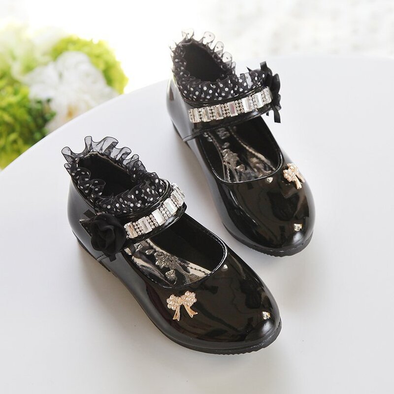Baby Shoes Manufacturer - OEM/ODM Rhinestone Lace Soft Soled Ballerina Shoes