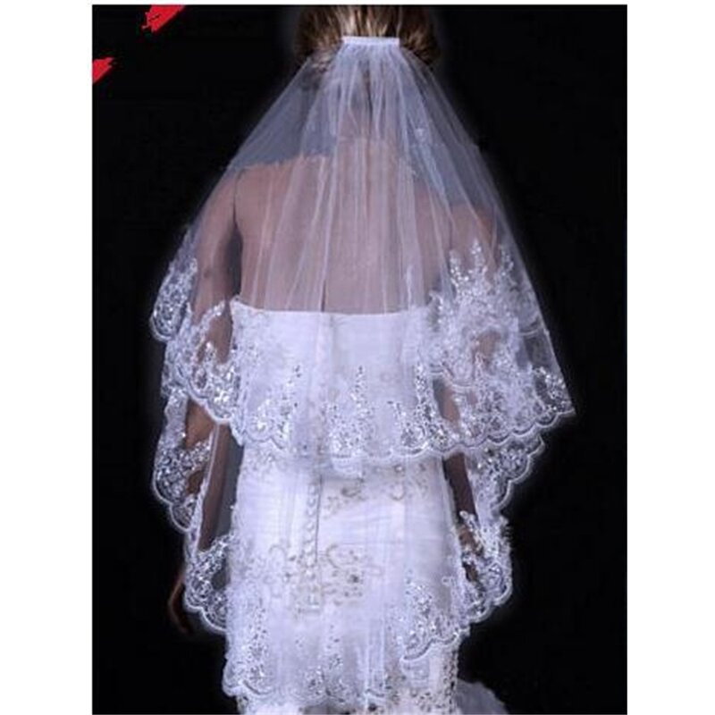 Bridal Veil Manufacturer - OEM/ODM Korean Flower Embroidery Single Layer Veil