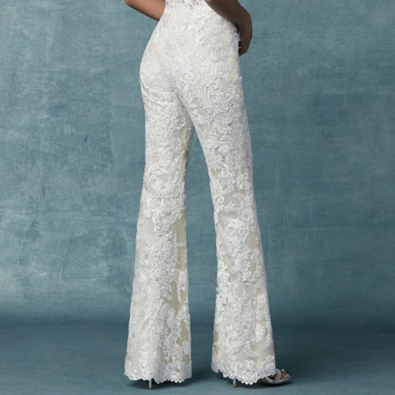 Mother of the Bride Dress Manufacturer - OEM Two-Piece Lace Pantsuit Set