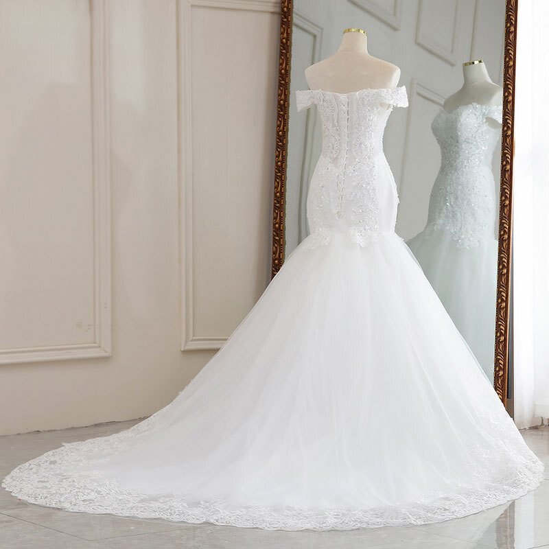 Mermaid Wedding Dress Manufacturer - OEM/ODM Sexy Lace Short Sleeve Gown