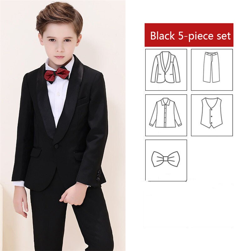 Children's 5-Piece Suit Manufacturer - OEM Custom Wedding Blazer Costume