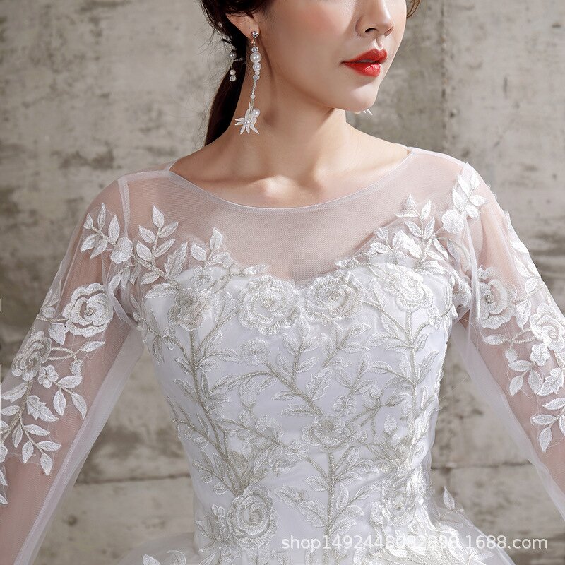 Wedding Dresses Manufacturer - OEM/ODM Elegant Lace Long Sleeve Bridal Gown