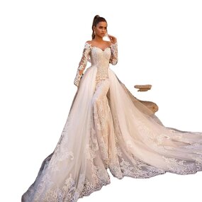 Mermaid Wedding Dress Manufacturer - OEM/ODM Luxury Lace Strapless Gown