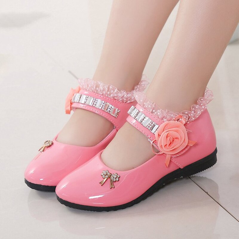 Baby Shoes Manufacturer - OEM/ODM Rhinestone Lace Soft Soled Ballerina Shoes