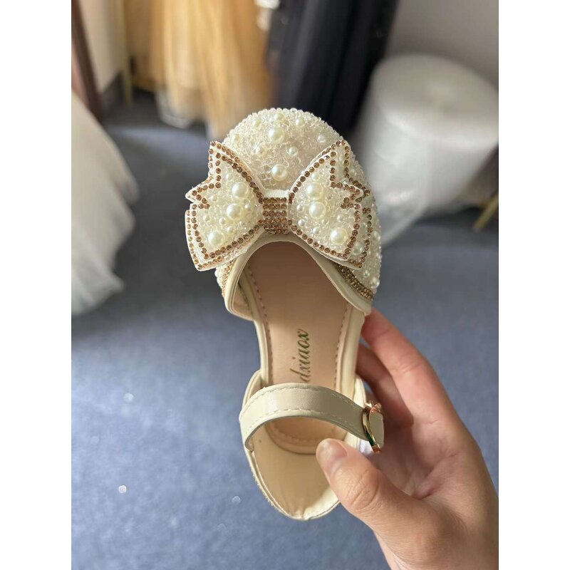 Girls Princess Shoes Manufacturer - OEM/ODM High Quality Pearl Rhinestone Party Shoes