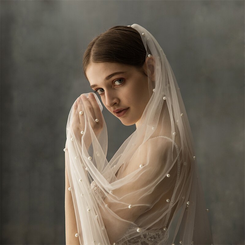 Bridal Veil Manufacturer - OEM/ODM Korean Style Long Tail Lace Tulle Veil