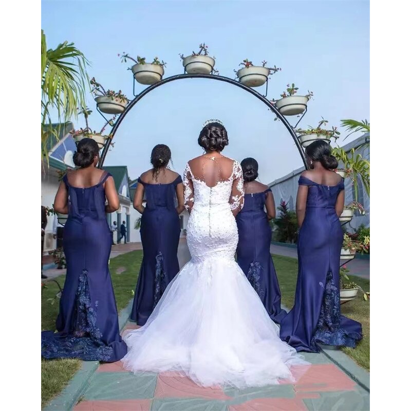 Mermaid Wedding Dress Manufacturer - OEM/ODM Lace O-Neck Long Sleeve Gown