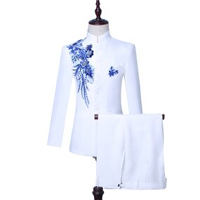 Men's Suit Manufacturer - OEM/ODM Slim Male Singer Chorus Groom Wedding Suit