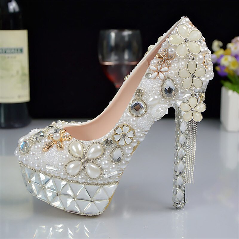 Wedding Shoes Manufacturer - OEM/ODM Open Toe High Thin Heel Diamond Crystal Sandals