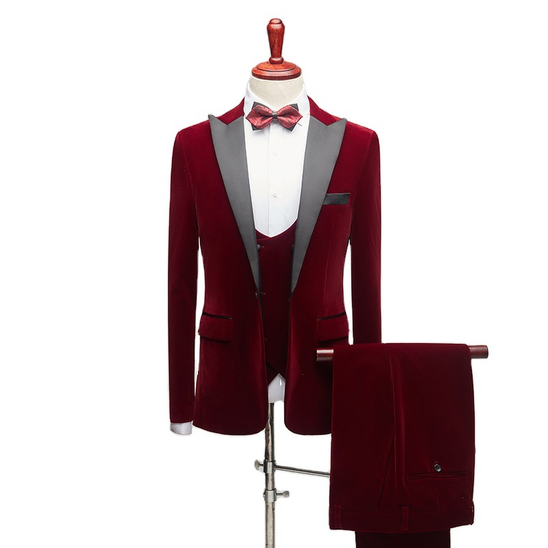 Men's Suit Manufacturer - OEM Custom Printed Black White Stripe Performance Suit