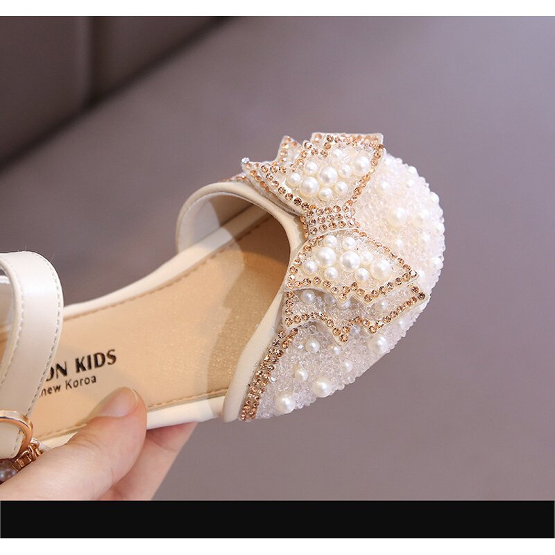 Girls Princess Shoes Manufacturer - OEM/ODM High Quality Pearl Rhinestone Party Shoes