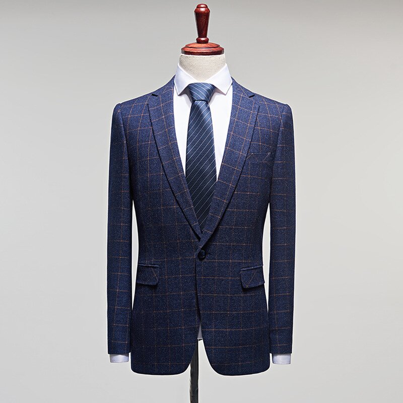 Men's Suit Manufacturer - OEM/ODM Vintage Red Plaid Wedding Groom Performance Suit