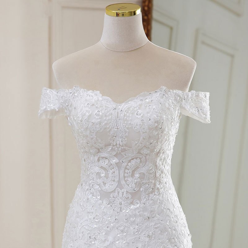 Mermaid Wedding Dress Manufacturer - OEM/ODM Sexy Lace Short Sleeve Gown