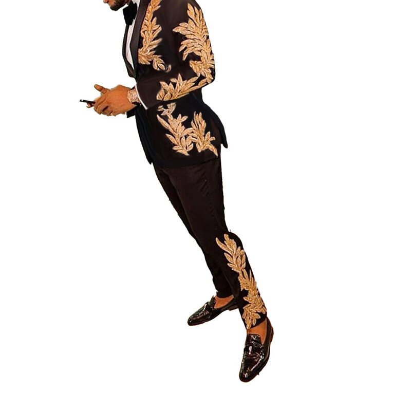 Men's Suit Manufacturer - OEM/ODM Wine Red Velvet Host Singer Performance Suit