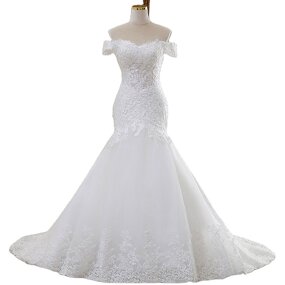 Mermaid Wedding Dress Manufacturer - OEM/ODM Sexy Lace Short Sleeve Gown